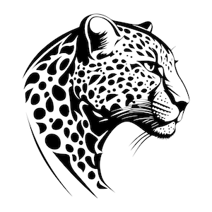 LEOPARD HEAD SVG, Leopard Clipart, Leopard Head Svg Cut-bestand voor Cricut, Leopard Face Svg