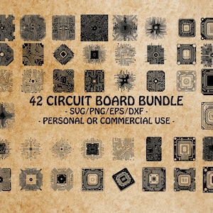 CIRCUIT BOARD SVG, Technology Decor Clipart, Processor Design Svg Files For Cricut, Electronics Art