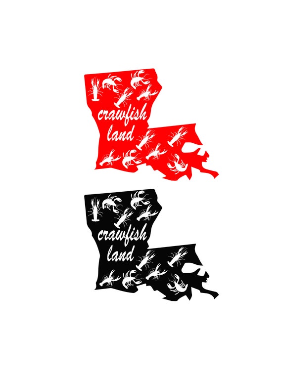 Louisiana Svg Svg Svg Files Louisiana Clipart Crawfish Etsy