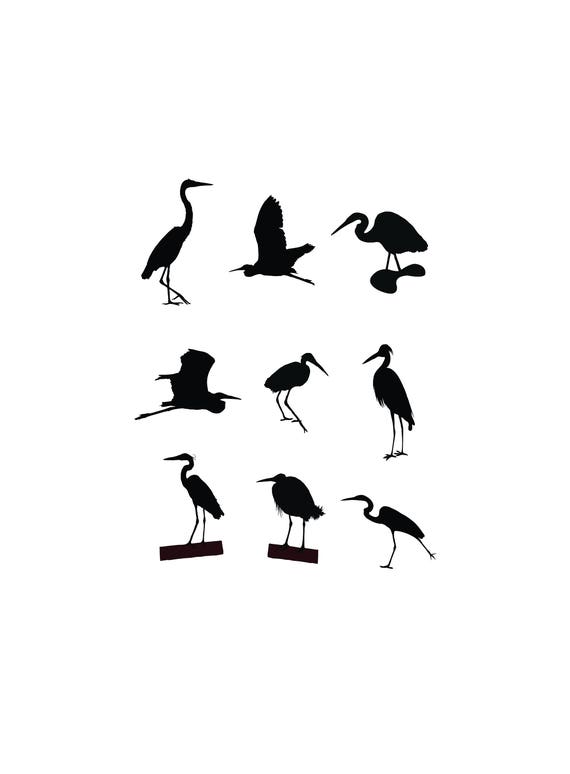 Louisiana SVG Egrets SVG SVG Egrets Clipart Bird Svg - Etsy