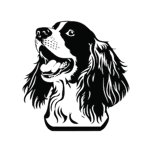 ENGLISH SPRINGER SPANIEL Head Svg, English Springer Spaniel Head Svg Files For Cricut