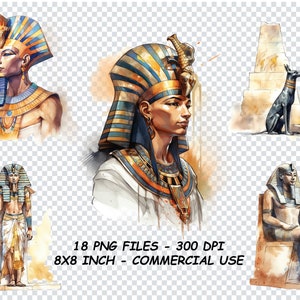 WATERCOLOR ANCIENT EGYPT Clipart Png, Watercolor Ancient Egypt Png Files, Transparent Background Png