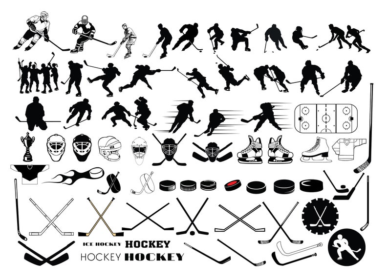 HOCKEY SVG BUNDLE Hockey Svg cut files Hockey Clipart | Etsy