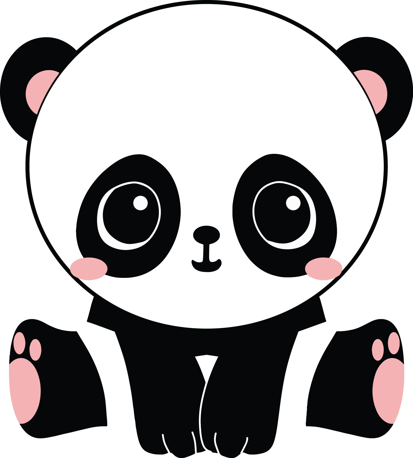 Cute Animal Design Represented By Kawaii Panda Icon. Colorfull And Flat  Illustration. Royalty Free SVG, Cliparts, Vectors, and Stock Illustration.  Image 59826232.