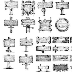 WOOD SIGN SVG, Rustic Slab Clipart, Farmhouse Sign Design Svg Files for ...