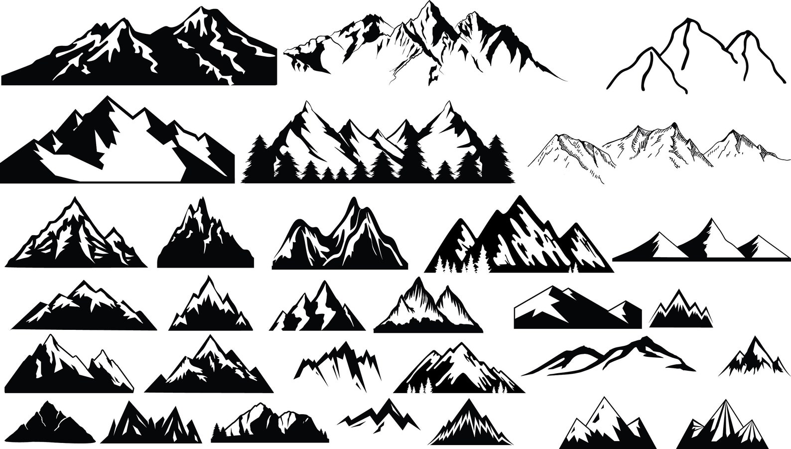 MOUNTAIN SVG Bundle MOUNTAIN Clipart Mountain Svg Cut Files - Etsy
