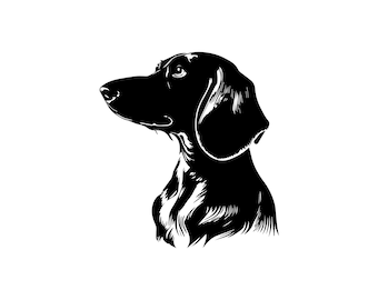 DACHSHUND Dog SVG, DACHSHUND Clipart, Dachshund Svg Files For Cricut, Dachshund Silhouette Svg, Dog svg