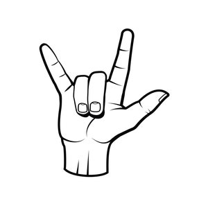 AMERICAN SIGN LANGUAGE Svg, Love Sign Svg, Asl Love Sign cut file for Cricut, Hand Love Sign Svg