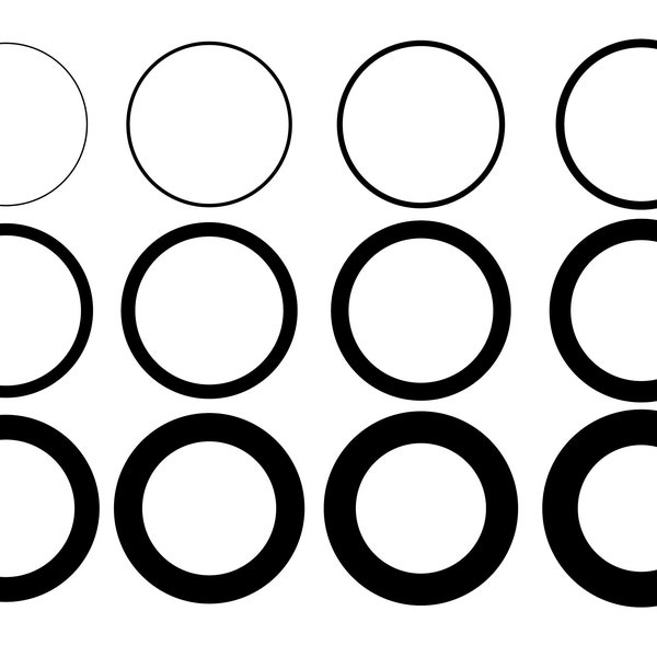CIRCLE Frame SVG, KREISE Monogramm Svg, Kreis Rahmen Svg, Kreis Rand Svg, Cut Dateien für Cricut