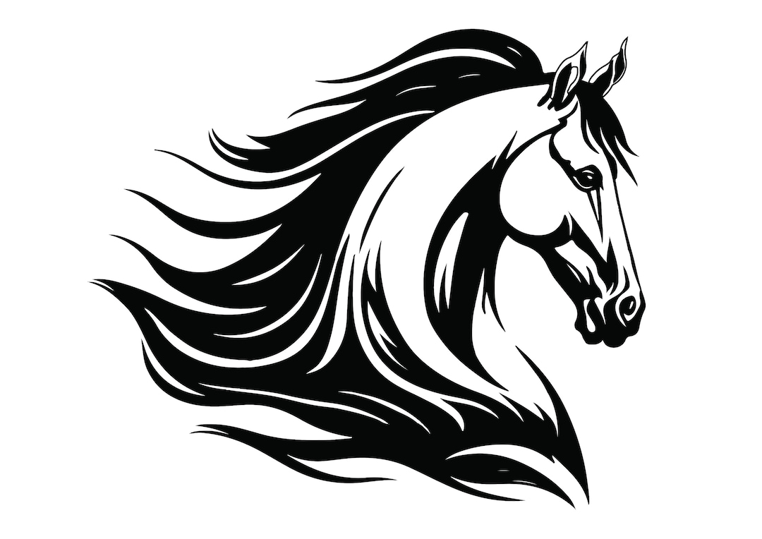 HORSE HEAD SVG, Horse Head Svg Cut Files for Cricut, Horse Clipart