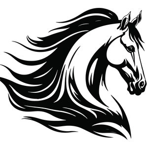 HORSE HEAD SVG, Horse Head Svg Cut Files For Cricut, Horse Clipart, Animal Svg