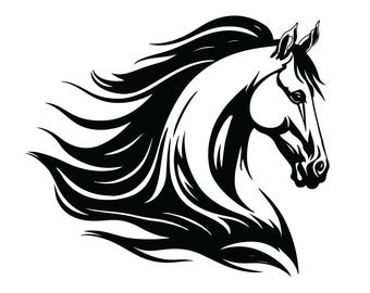 HORSE HEAD SVG, Horse Head Svg Cut Files For Cricut, Horse Clipart, Animal Svg