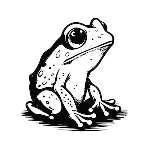 FROG SVG, FROG Svg Cut Files For Cricut, Frog Clipart, Frog Vector Svg, Frog Silhouette Svg