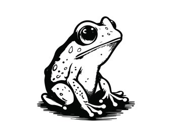 FROG SVG, FROG Svg Cut Files For Cricut, Frog Clipart, Frog Vector Svg, Frog Silhouette Svg