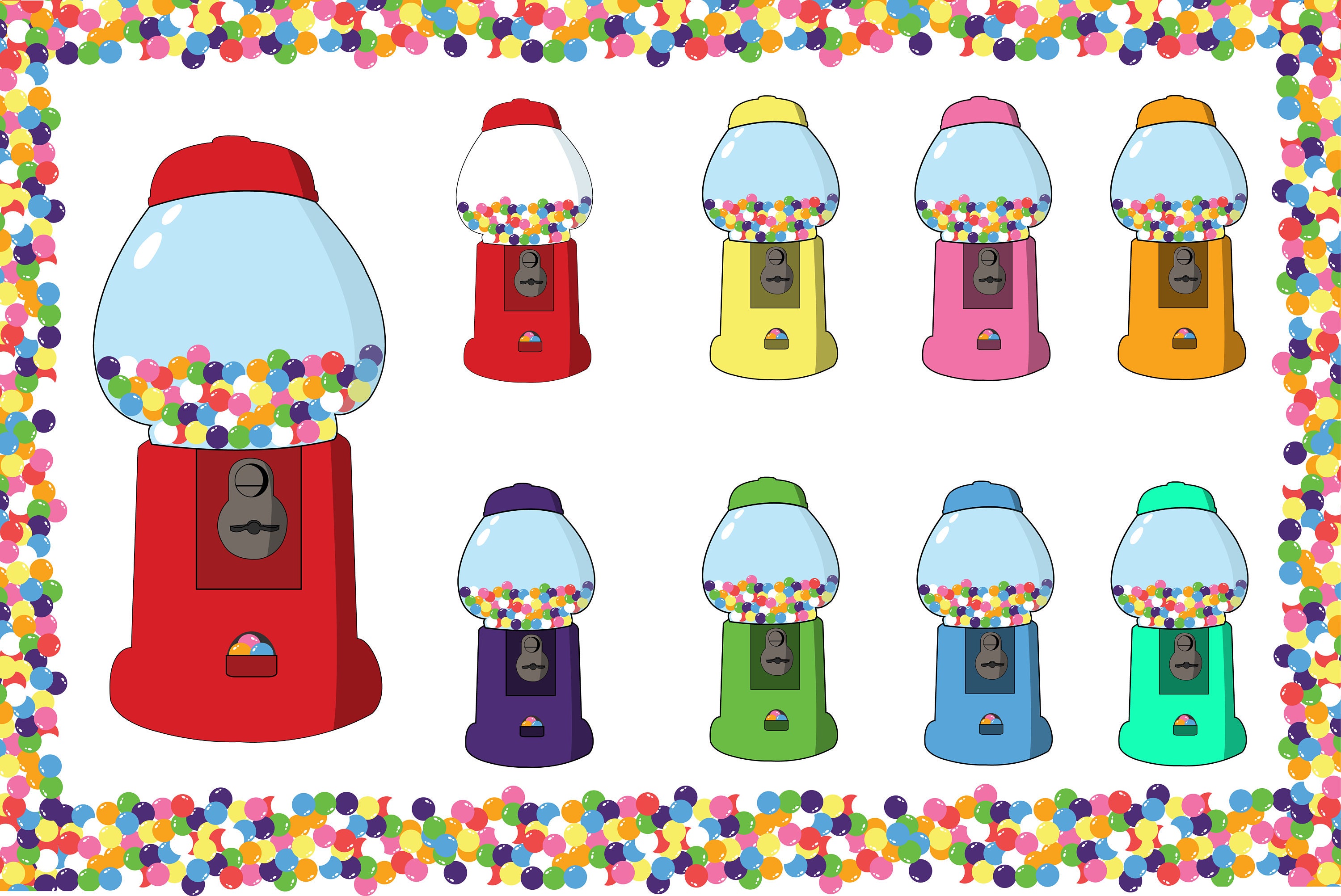 Gumball Machine SVG Gumball SVG SVG Gumball Clipart | Etsy