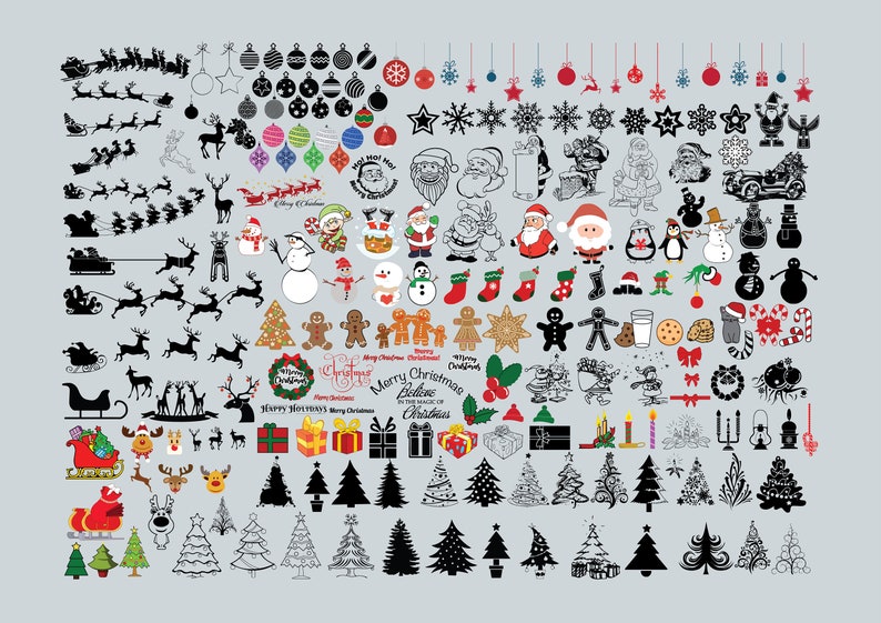 CHRISTMAS SVG BUNDLE, Christmas Clipart, Christmas Svg Files For Cricut, Christmas Cut Files 