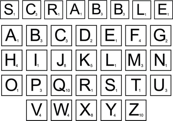 SCRABBLE TILES SVG Files, Scrabble Tiles Svg Files for Cricut, Scrabble  Tiles Clipart, Scrabble Letters Svg 