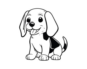 BEAGLE SVG, BEAGLE Clipart, Beagle Svg-filer för Cricut, Beagle Silhouette Svg, Hund Svg
