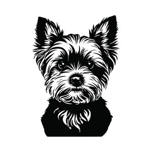 YORKSHIRE TERRIER SVG, Yorkshire Terrier Clipart, Yorkshire Terrier Head Svg Files For Cricut