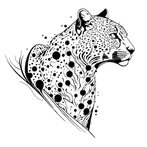 LEOPARD HEAD SVG, Leopard Clipart, Leopard Head Svg Cut-bestand voor Cricut, Leopard Face Svg