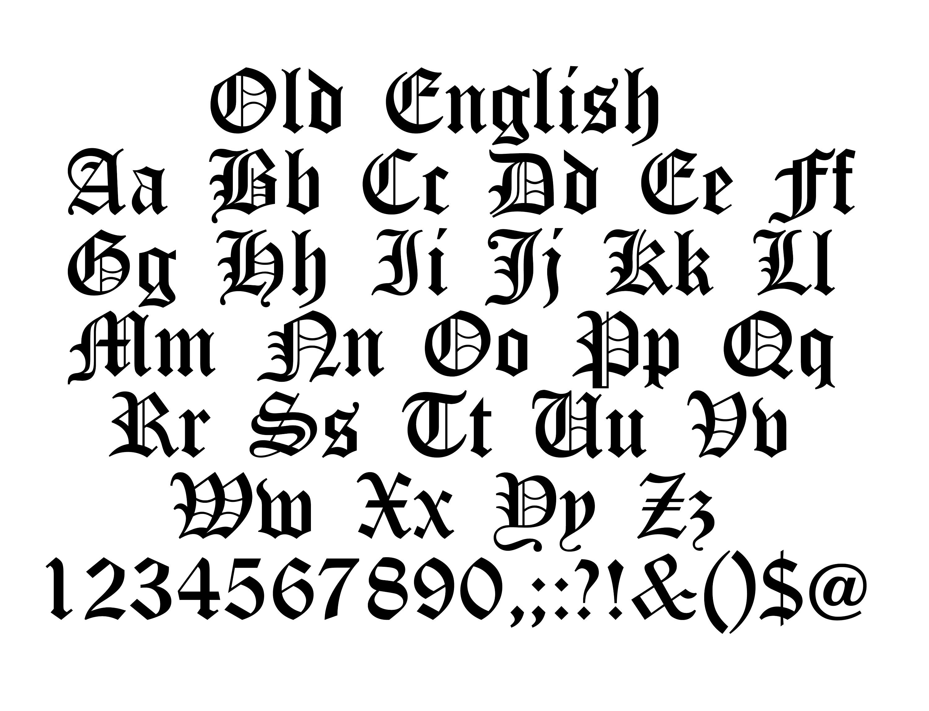 Gothic and Old English Alphabets: 100 Complete Fonts (Lettering