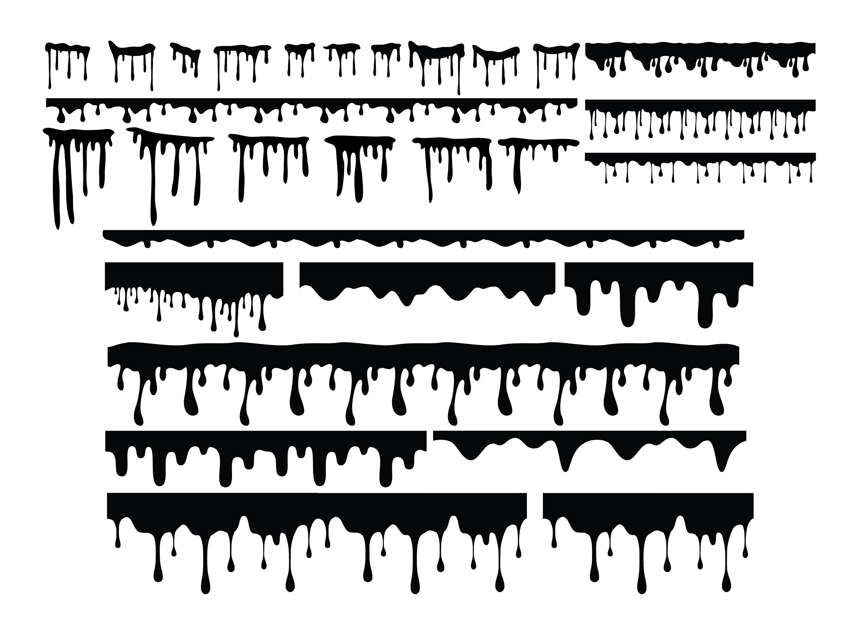 Download Dripping Borders Svg Bundle Dripping Borders Clipart Etsy