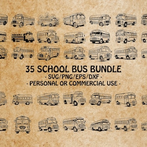AUTOBUS SCOLAIRE SVG, Clipart autobus jaune, fichiers Svg de conception de transport scolaire pour Cricut, Art de la Silhouette autobus