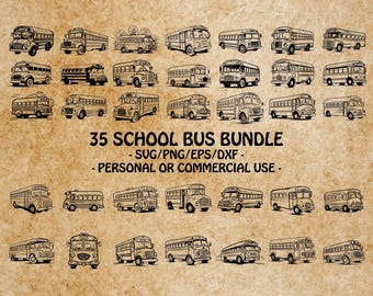 AUTOBÚS ESCOLAR SVG, Clipart de autobús amarillo, Archivos SVG de diseño de transporte escolar para Cricut, Arte de silueta de autobús