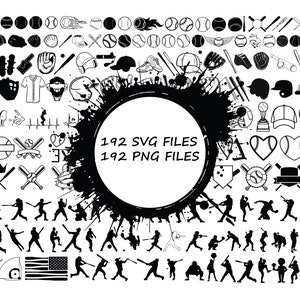 BASEBALL SVG Bundle, BASEBALL Svg Cut Files For Cricut, Baseball Clipart, Softball Svg, Digital Download