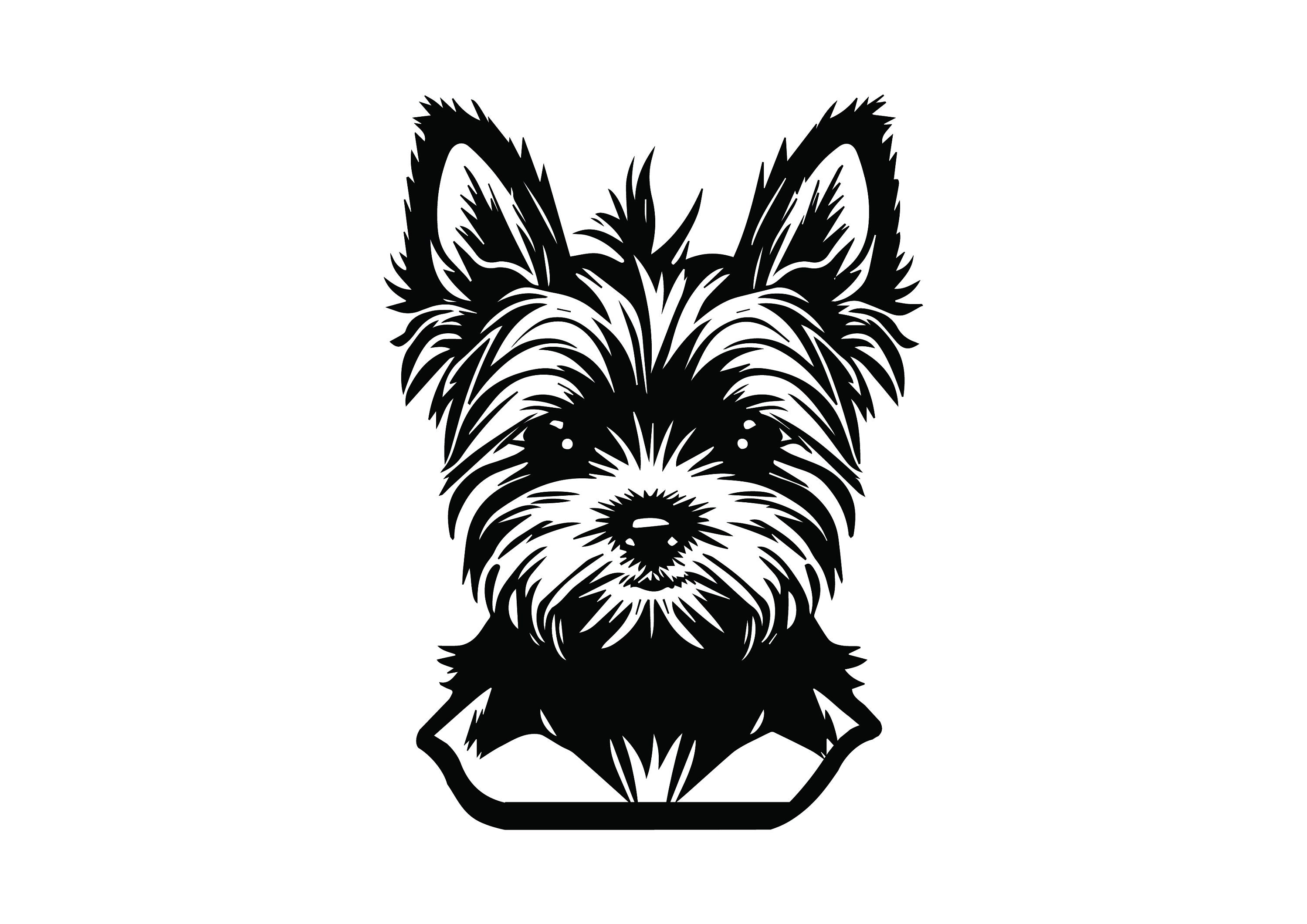 YORKSHIRE TERRIER SVG, Yorkshire Terrier Clipart, Yorkshire Terrier Head Svg Files For Cricut