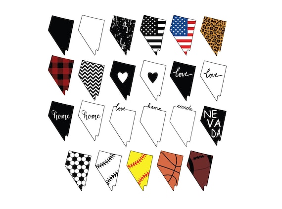 Nevada Svg Cut Files 14 Designs Dxf Files Love Nevada Svg Nebada Home Svg Nevada Shirt Svg Nevada State Outline Svg Digital Clip Art Art Collectibles Kromasol Com