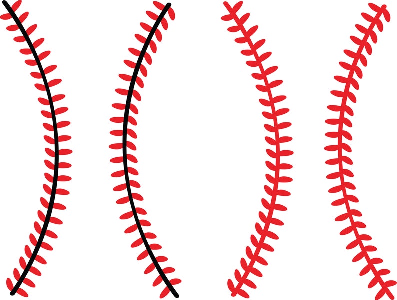 Download BASEBALL STITCHES SVG Bundle Baseball Stitches Clipart | Etsy