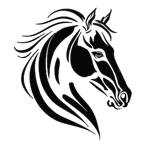 HORSE HEAD SVG, Horse Head Svg Cut Files For Cricut, Horse Clipart, Animal Svg