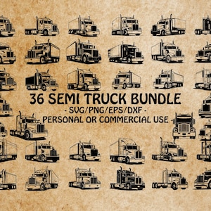 SEMI TRUCK SVG, Big Rig Clipart, Semi Truck Design Svg Files For Cricut, Freight Truck Artwork