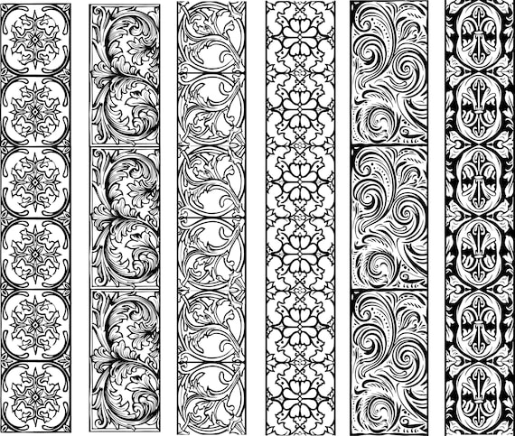 花柄ダイヤモンドパターン ベルト ツール付きレザーベルト SVG、61 ツール付きレザーベルトパターン SVG