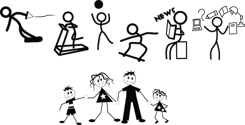 Download STICK FIGURES SVG Bundle Stick Family Svg Bundle Stick | Etsy