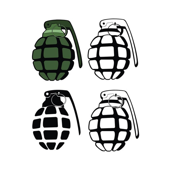 Grenade, Grenade SVG, Grenade SVG Files, SVG Files, Grenades, Silhouette Cameo, Cricut, ScanNCut, Grenade Clipart, Grenade Cut File, Svg Cut