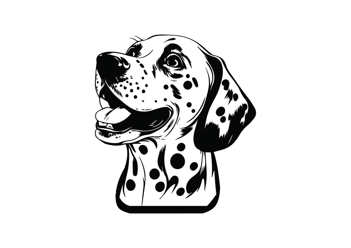 DALMATIAN HEAD SVG Dalmatian Head Clipart Dalmatian Head Svg - Etsy