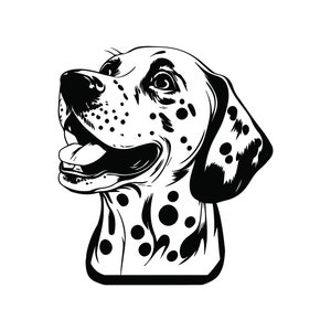 DALMATISCHE HOOFD SVG, Dalmatische hoofd clipart, Dalmatische hoofd Svg-bestanden voor Cricut