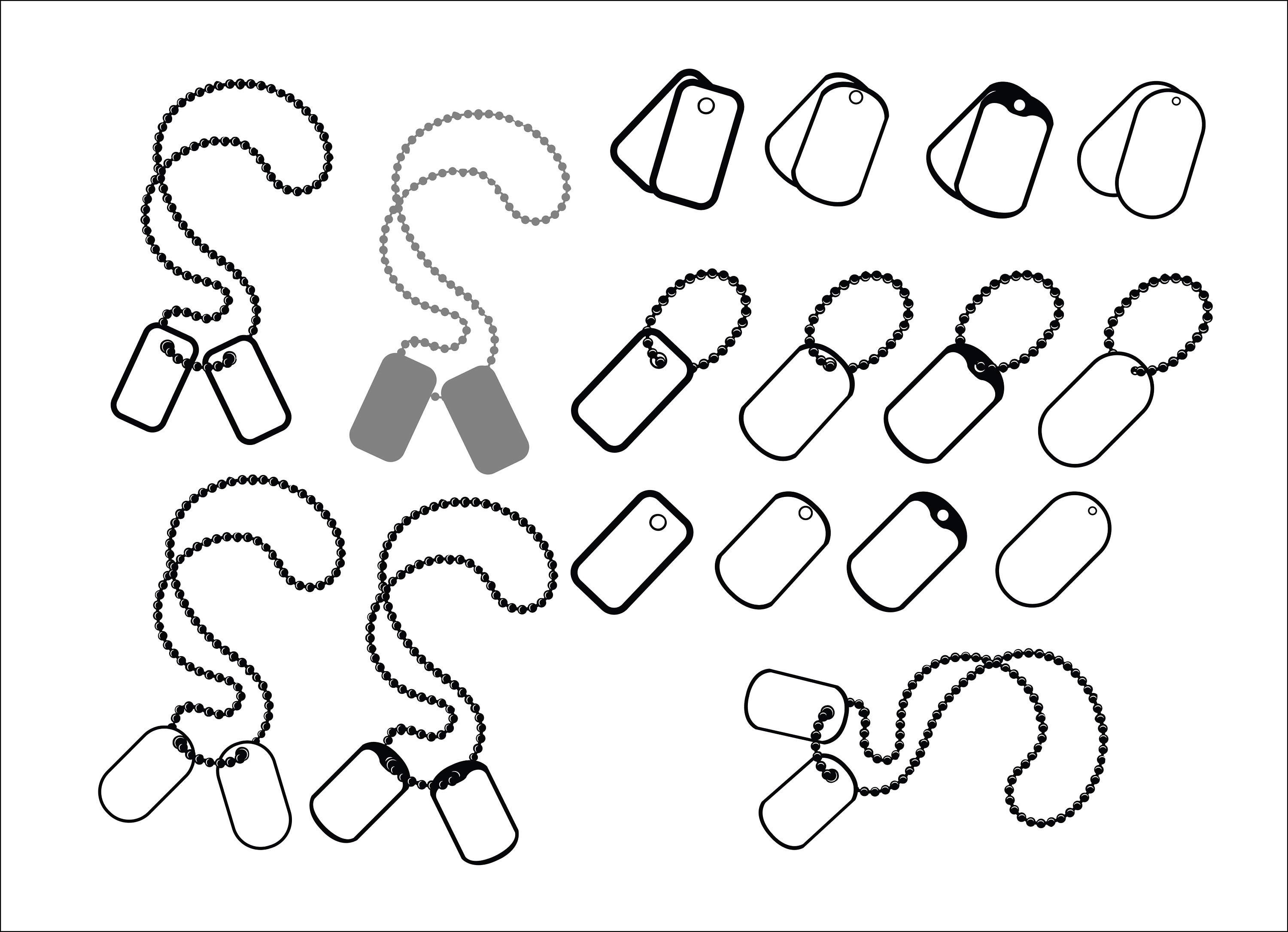 Army DOG TAGS SVG Files Army Dog Tags Clipart Military Dog Etsy