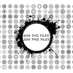 MANDALA SVG Bundle, MANDALA Clipart Png, Mandala Svg Cut Files per Cricut, Mandala Flower Svg