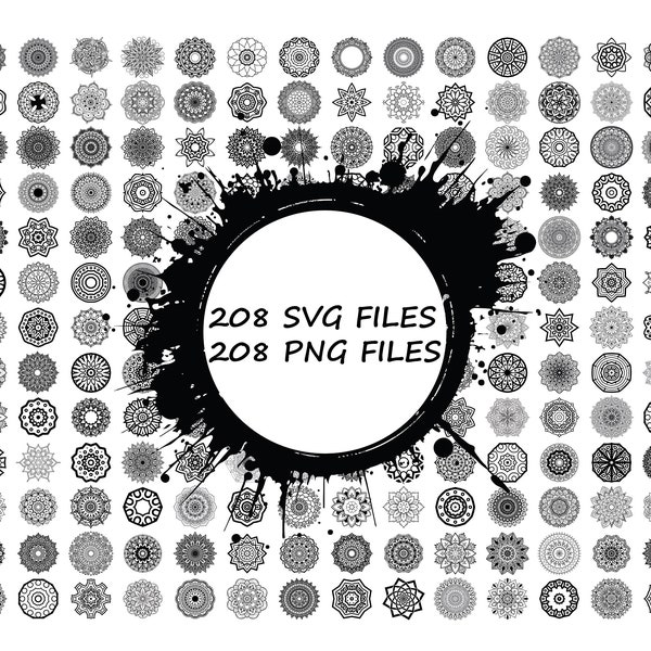 MANDALA SVG Bundle, MANDALA Clipart Png, Mandala Svg Cut Files for Cricut, Mandala Flower Svg