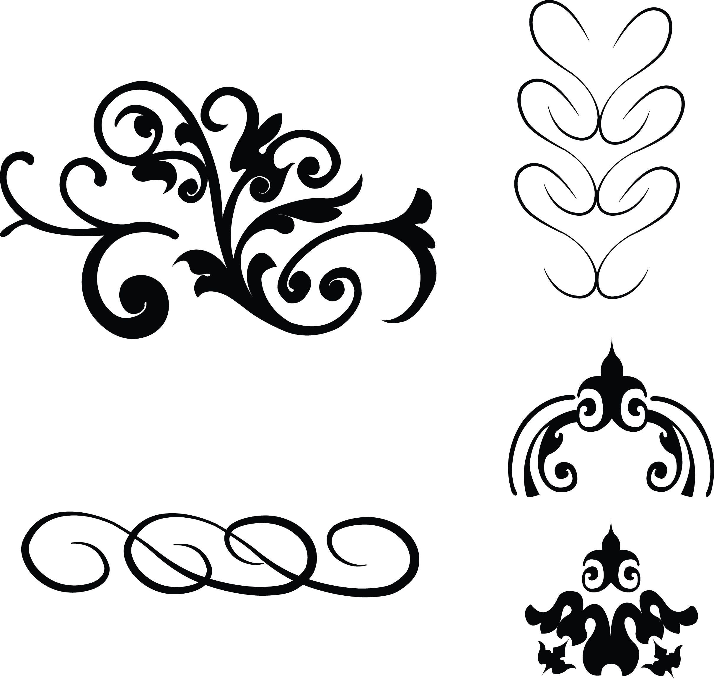 Flourish Svg Scrolls Svg Swirls Svg Silhouette Cameo Etsy