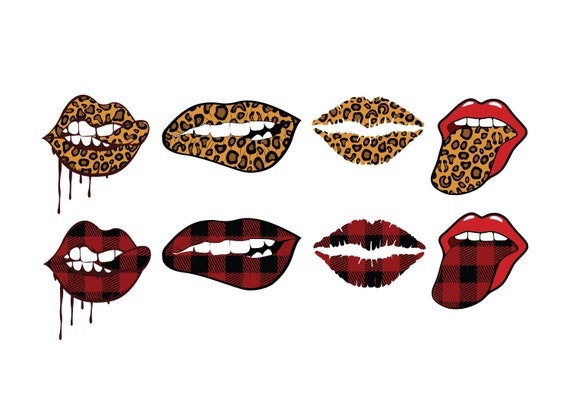 Download Free Leopard Lips Svg Buffalo Plaid Lips Svg Lips Clipart Etsy SVG Cut Files