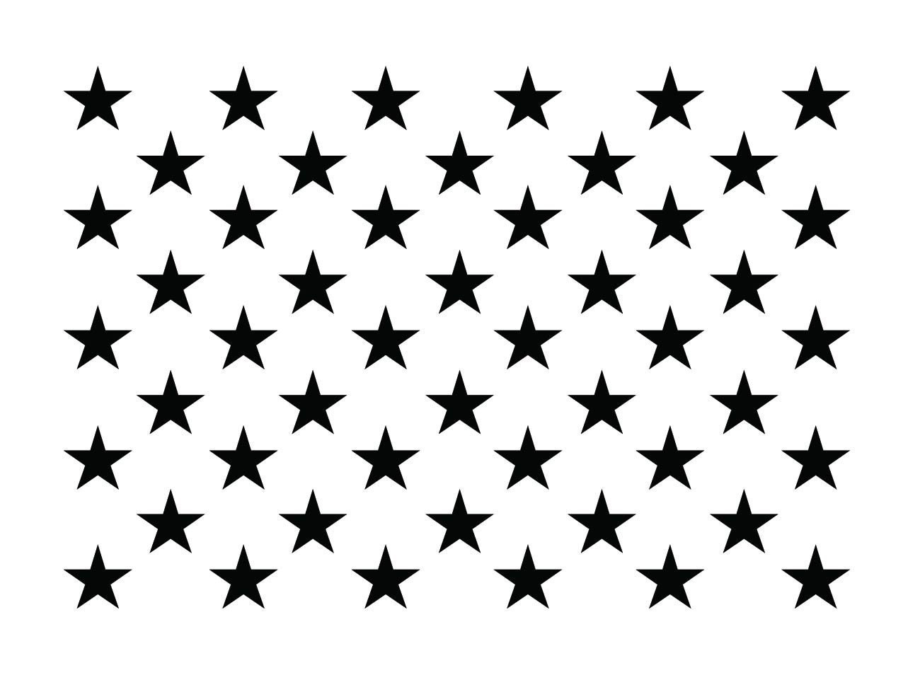  50 Stars Stencil - 4th of July Stencils, Star