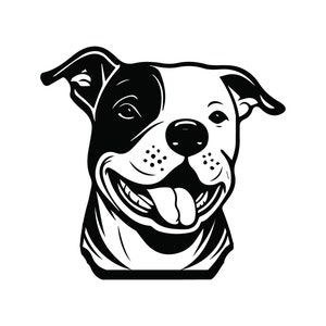 STAFFORDSHIRE BULL TERRIER Head Svg, Staffordshire Bull Terrier Head Svg Files For Cricut