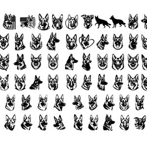 Berger allemand SVG, clipart berger allemand, fichiers Svg berger allemand pour Cricut, chien policier svg