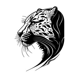 LEOPARD HEAD SVG, Leopard Clipart, Leopard Head Svg Cut-bestand voor Cricut, Leopard Face Svg