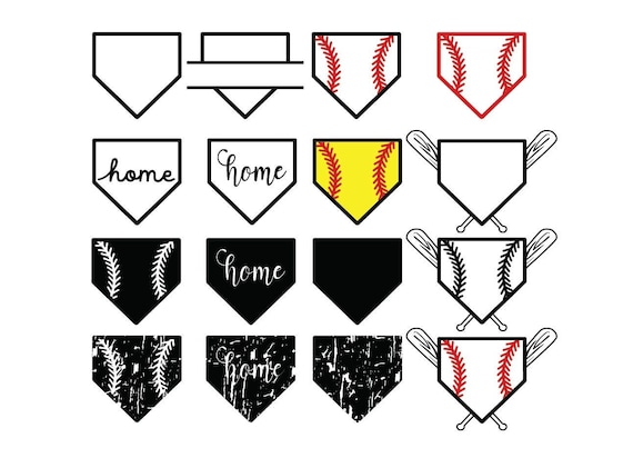 Home Plate Svg Baseball Home Plate Svg Stitches Svg Etsy