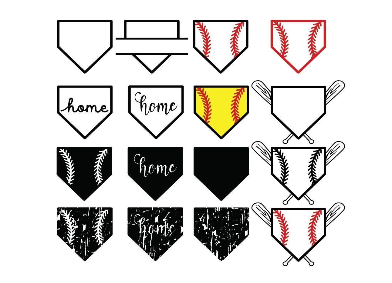 Softball Home Plate Clip Art